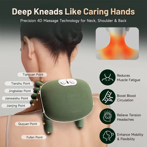 Home Use Trapezius Muscle Massager, Shoulder and Neck Kneading, Neck and Shoulder Hot Compress, Multifunctional Massage