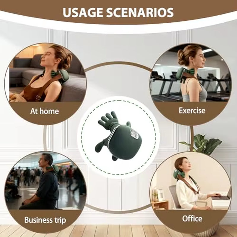 Smart Hand Deep Kneading Neck Shoulder Massager New Generation Bionic Finger Heated Electric 4D Shiatsu Back and Neck Massager