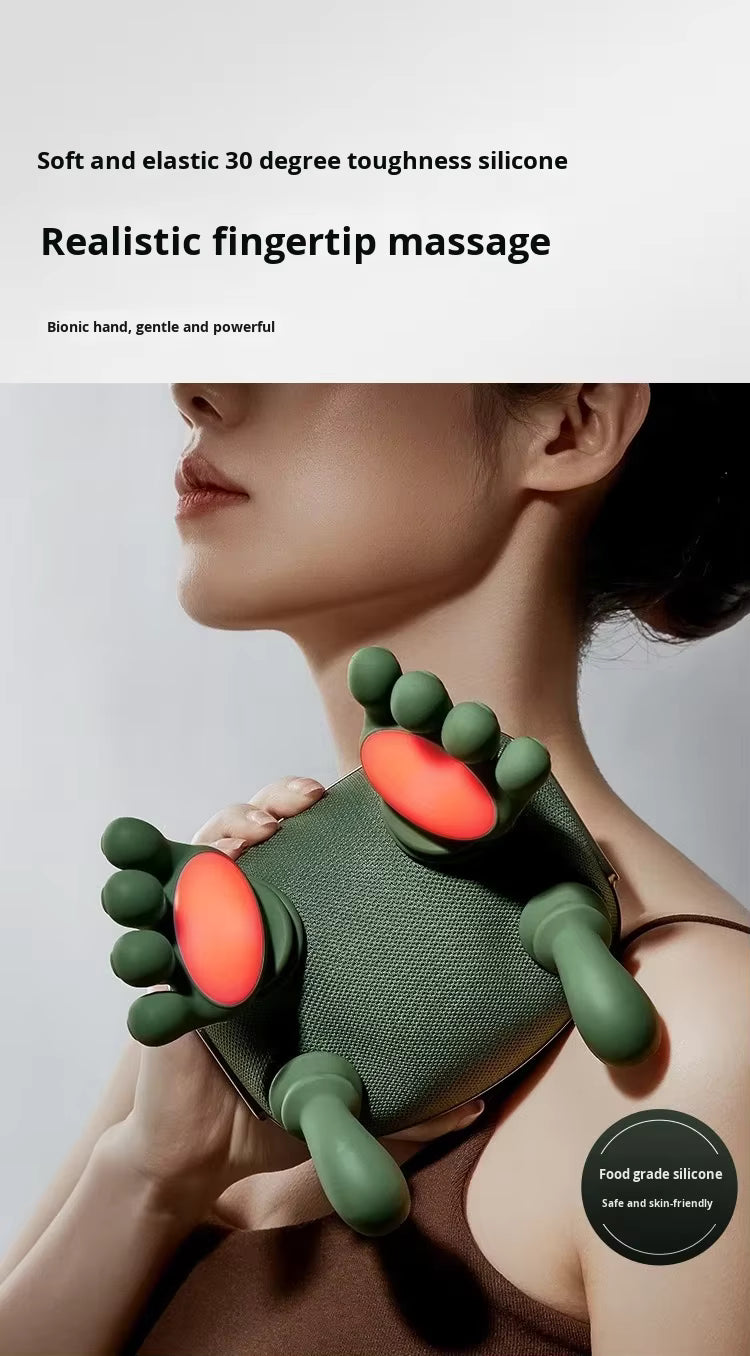 Smart Hand Deep Kneading Neck Shoulder Massager New Generation Bionic Finger Heated Electric 4D Shiatsu Back and Neck Massager