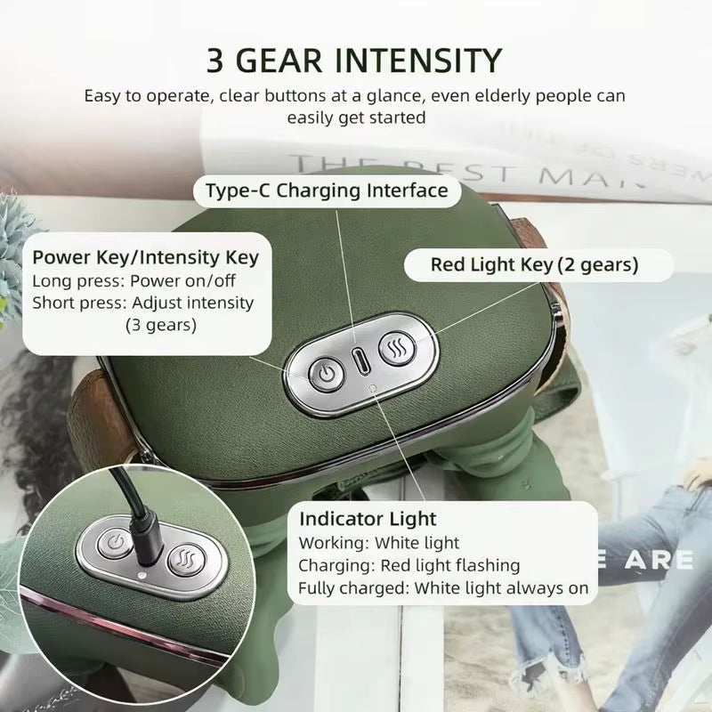 Smart Hand Deep Kneading Neck Shoulder Massager New Generation Bionic Finger Heated Electric 4D Shiatsu Back and Neck Massager