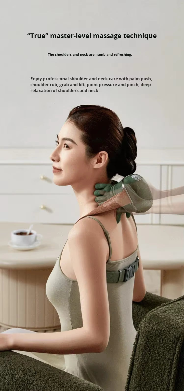 Home Use Trapezius Muscle Massager, Shoulder and Neck Kneading, Neck and Shoulder Hot Compress, Multifunctional Massage